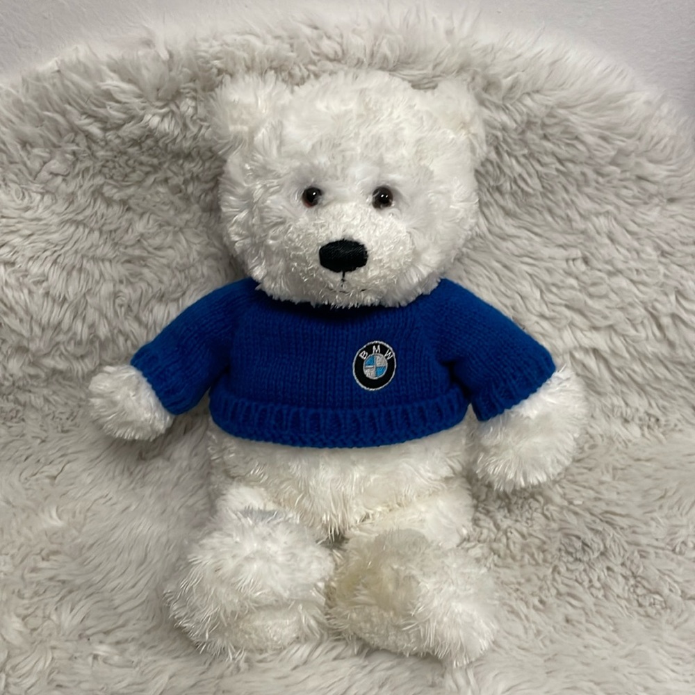 BMW White and Blue Teddy Bear